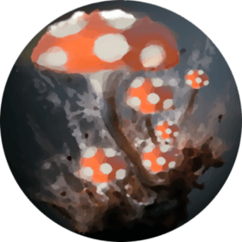 Circle showing mushroom