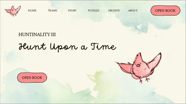 An early draft of site styled after The Little Prince.